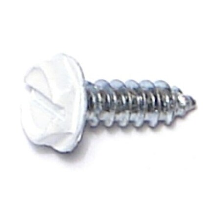 Buildright Sheet Metal Screw, #7 x 1/2 in, Zinc Plated Steel Flange Hex Head 366 PK 52614